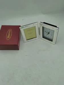H SAMUEL UHR BILDERRAHMEN (6 CM X 9 CM) VERSILBERT AUFKLAPPBAR VERPACKT GEPRÜFT - Bild 1 von 7