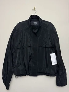 Chaqueta de llegada Athleta para mujer talla XL negra viento cremallera completa capa bolsillos para lluvia - Imagen 1 de 8