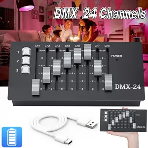 Rechargeable DMX 24 Channels Operator Console Controller for DJ Stage Lighting - Picture 1 of 11