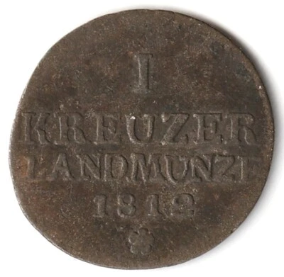 1812 German States Saxe-Meiningen Kreuzer Low Mintage Scarce Small Free Shipping - Image 1 of 2