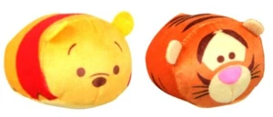 Nuovo Disney Tsum Tsum Mini 3" Peluche Pooh & Tigro ~ Set di 2 - Foto 1 di 3