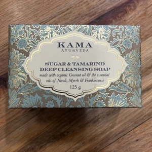 Kama Ayurveda Zucker & Tamarinde Tiefenreinigungsseife 125g Riegel Neu im Karton - Bild 1 von 3