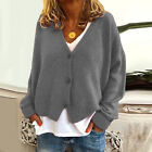 Loose Sweater V-neck Skin-friendly Stylish Women Blouse Cotton Blend