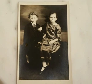 Antique Picture Postcard of A Little Brother & Sister - Picture 1 of 4