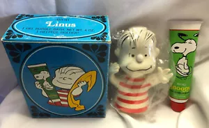 Vintage Avon Linus Gel Bubble Bath Holder With Box 1968 Snoopy Peanuts - Picture 1 of 3