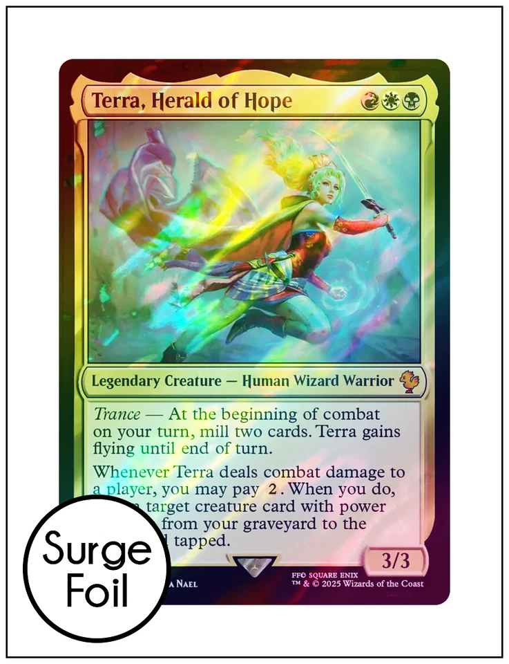 1x Terra, Herald of Hope, Surge Foil, Final Fantasy, Magic MTG NM - Image 1 of 1