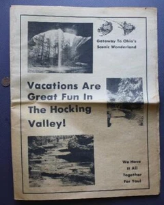 1970er Ära Hocking Ohio Höhlen Höhlen Ranch Zeitungspapier Broschüre TOLLE ALTE ANZEIGEN AUCH - - Bild 1 von 1