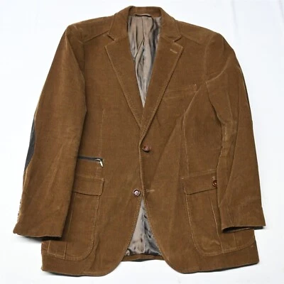 Ibiza 42R Tan Brown Corduroy Armino Mens Blazer Sport Coat Jacket - Image 1 of 4
