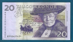 20 Kronor 1991 - 1995. Sweden banknotes, Tjugo Kronor, Northern Europe ! - Picture 1 of 2