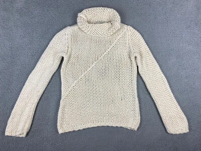 Suéter de cuello alto Banana Republic para mujer pequeño de lana angora grueso tejido abierto Foto 1 de 4