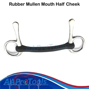AAPRO 5" Coronet Rubber Mullen Mouth Half Cheek Bit SPORTS & OUTDOOR BT-0056 - Picture 1 of 6