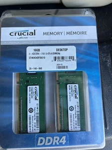 Crucial 16GB Desktop 4-4GB DDR4-2133 1.2v SR X8 Udimm 288p - Picture 1 of 2
