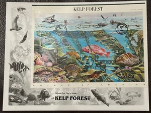 KELP FOREST-NATURE OF AMERICA sheet on ARTCRAFT large FDC GORGEOUS! - Picture 1 of 1