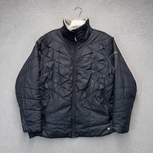 Columbia Omni-Heat Jacket Womens 1X Black Full Zip Lined Hood Outdoor Hiking - Picture 1 of 13