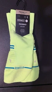 Stance FreshTek Performance Run Light Volt Quarter Height Socks Small - Picture 1 of 3