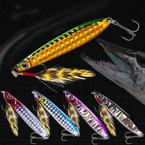 5pcs Metal Jig Lures Baits Spoon Jigging Bass Saltwater Fishing Lures 7g-30g - Picture 1 of 17