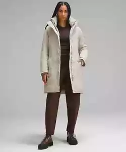NWT LULULEMON WOMENS SNOW WARRIOR PARKA Size 6 Raw Linen -LW4BU1S RWLI -$498 - Picture 1 of 15