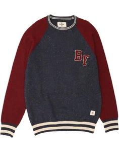 Suéter Jersey BELLFIELD Para Hombres Gráfico Cuello Redondo XL Azul Marino Bloque de Color AN02 - Imagen 1 de 3