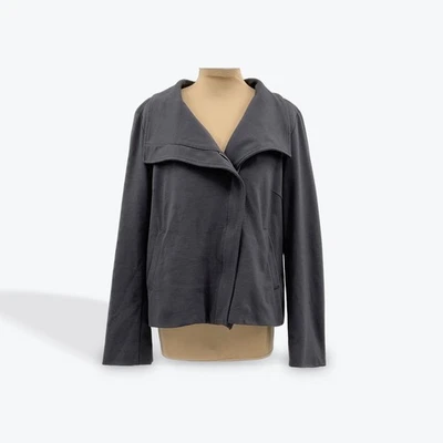 Jaqueta de Moto Dana Buchman Malha Cinza Moderna Leve Blazer Tamanho M - Imagem 1 de 4