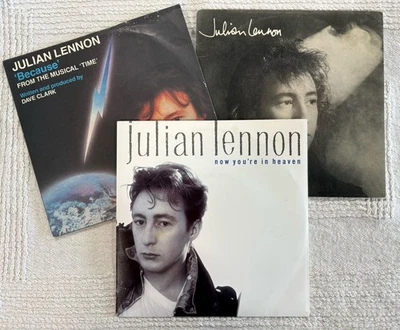 Julian Lennon Now You’re In Heaven Stick Around Because 3-P/C 7” Vinyl Records - image 1 of 4