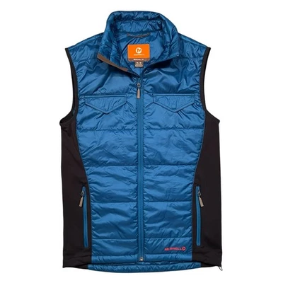 Merrell Select Warm + Dry Blue Black Insulated Water Repellent Vest Mens Medium - Image 1 of 4