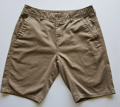 Pantalones Cortos Para Hombre Marrón Chino Free World Cintura 30 4 Bolsillos y Trabillas para Cinturón Foto 1 de 4