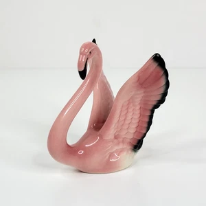 Estatuilla de cerámica de flamenco rosa sentado Will George de colección años 40 firmada rara MCM - Imagen 1 de 9