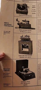 1952 AUDIO RECORD VOL8 #7 Directory Of DISC RECORDERS SCULLY REK-O-KUT FAIRCHILD - Picture 1 of 17
