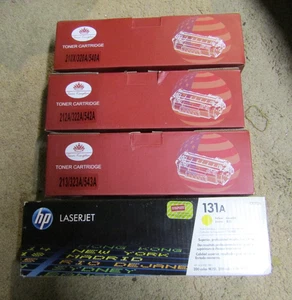 HP LaserJet ink toner cartridge 131A yellow New In Sealed Box AND 3 OTHERS. - Zdjęcie 1 z 8