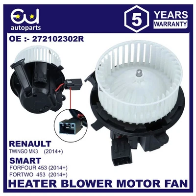 VENTILADOR MOTOR SOPLADOR CALENTADOR PARA RENAULT TWINGO MK3 SMART FORTWO FORFOUR 453 GASOLINA Foto 1 de 4