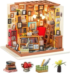 Rolife Wooden House Dollhouse Kit Wooden Miniature Toys with Furniture LED Light - Picture 1 of 12
