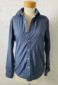 G Star Raw Chambray Shirt Womens Medium Blue Long Sleeve Button Down Blouse XL - Picture 1 of 10