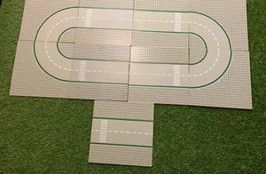 Vintage c1978 LEGO INTERLEGO Road Race Base Plates 9 x Grey Pieces 10" Square - Picture 1 of 16