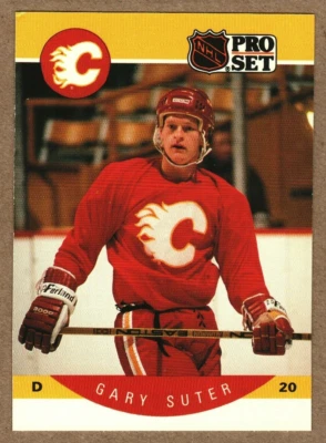 1990 PRO SET HOCKEY CARD - #46   GARY SUTER    CALGARY FLAMES - Image 1 of 2