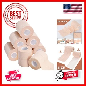 8 Rolls Elastic Adhesive Bandage Tape Medical Bandage Wrap Athletic Sports Ta... - Picture 1 of 8
