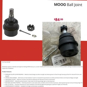 Rodamiento de rótula de suspensión Moog K3134T precio de venta sugerido por el fabricante 84 USD - Imagen 1 de 7