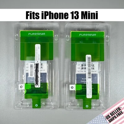 Pure Gear Screen Protectors for iPhone 13 Mini - 2x HD Clear Glass | 5.4" Screen - Image 1 of 4