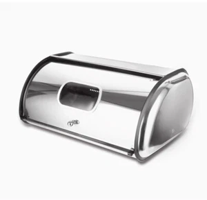 Caja de pan de acero inoxidable para encimera de cocina, contenedor contenedor de almacenamiento de pan... - Imagen 1 de 5