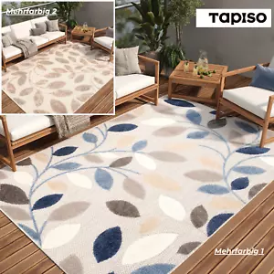 Alfombra interior exterior gris hojas aspecto sisal resistente a la intemperie terraza salón - Imagen 1 de 21