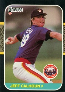 1987 Donruss Baseball Card #578 - Jeff Calhoun - Houston Astros