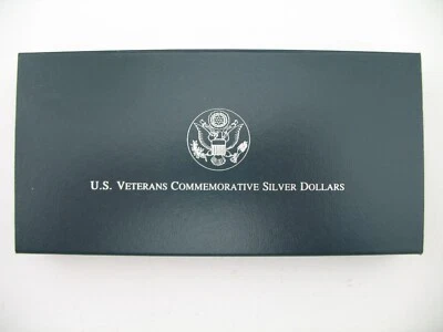 US Mint 1994 US Veterans Commemorative Silver Dollars, three Proof Coins - Image 1 of 4