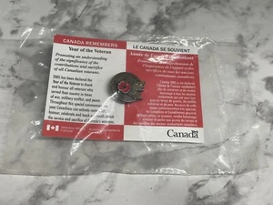 Pin Canadá recuerda el Año del Veterano Sellado Nuevo - Imagen 1 de 3