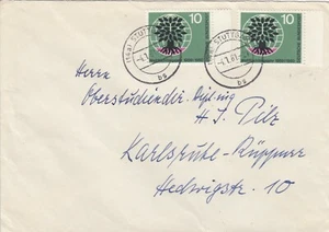 BRD - Mi 326 (2) - MeF - Randstücke - Stempel 4.1.61 Stuttgart 9 - Bild 1 von 2