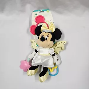 DISNEY BABY MINNIE MOUSE PASSEGGINO CLIP ON PELUCHE PELUCHE ANGELO GIOCATTOLO CARILLON SONAGLIO - Foto 1 di 7