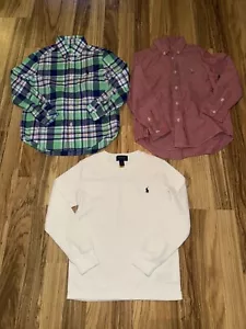Polo Ralph Lauren Flesh Pony Boys Sz 5 Shirt Lot Long Sleeve EUC - Picture 1 of 7