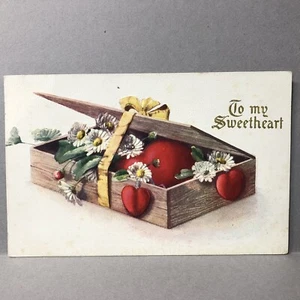 Postal To My Sweetheart Día de San Valentín Floral 1912 - Imagen 1 de 2