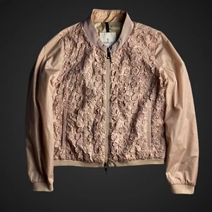 Moncler DEDONETTE Mujeres Beige Chaqueta Ligera Bombardero Talla 2 S-M - Imagen 1 de 12