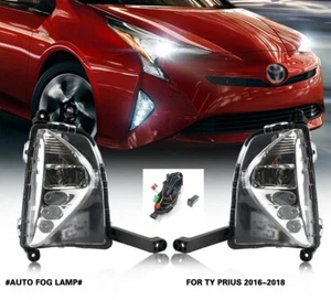 For 2016 2017 2018 Toyota Prius LED DRL Driving Fog Lights Kit w/ Wires Switch - Bild 1 von 16