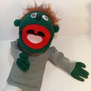 1971 Vintage Puppet Productions Big Mouth Handmade USA Half Body Green Man Boy - Picture 1 of 11