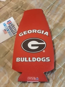 GEORGIA BULLDOGS 12 OZ KOOZIE AISLADO ENFRIADOR PORTABOTELLAS ABRAZADOR PLIEGUES PLANO - Imagen 1 de 2